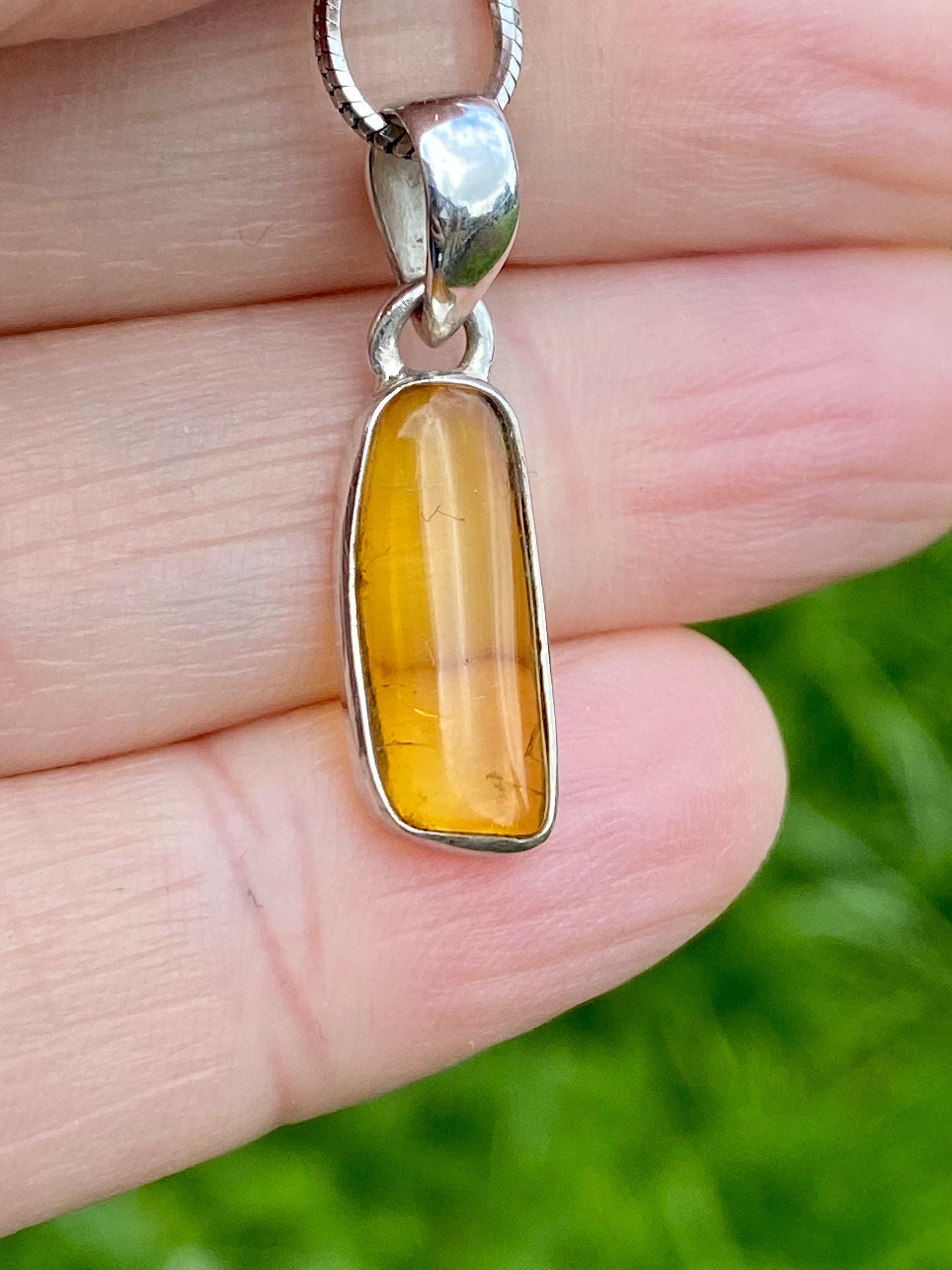 Baltic Amber Sterling Silver Pendant