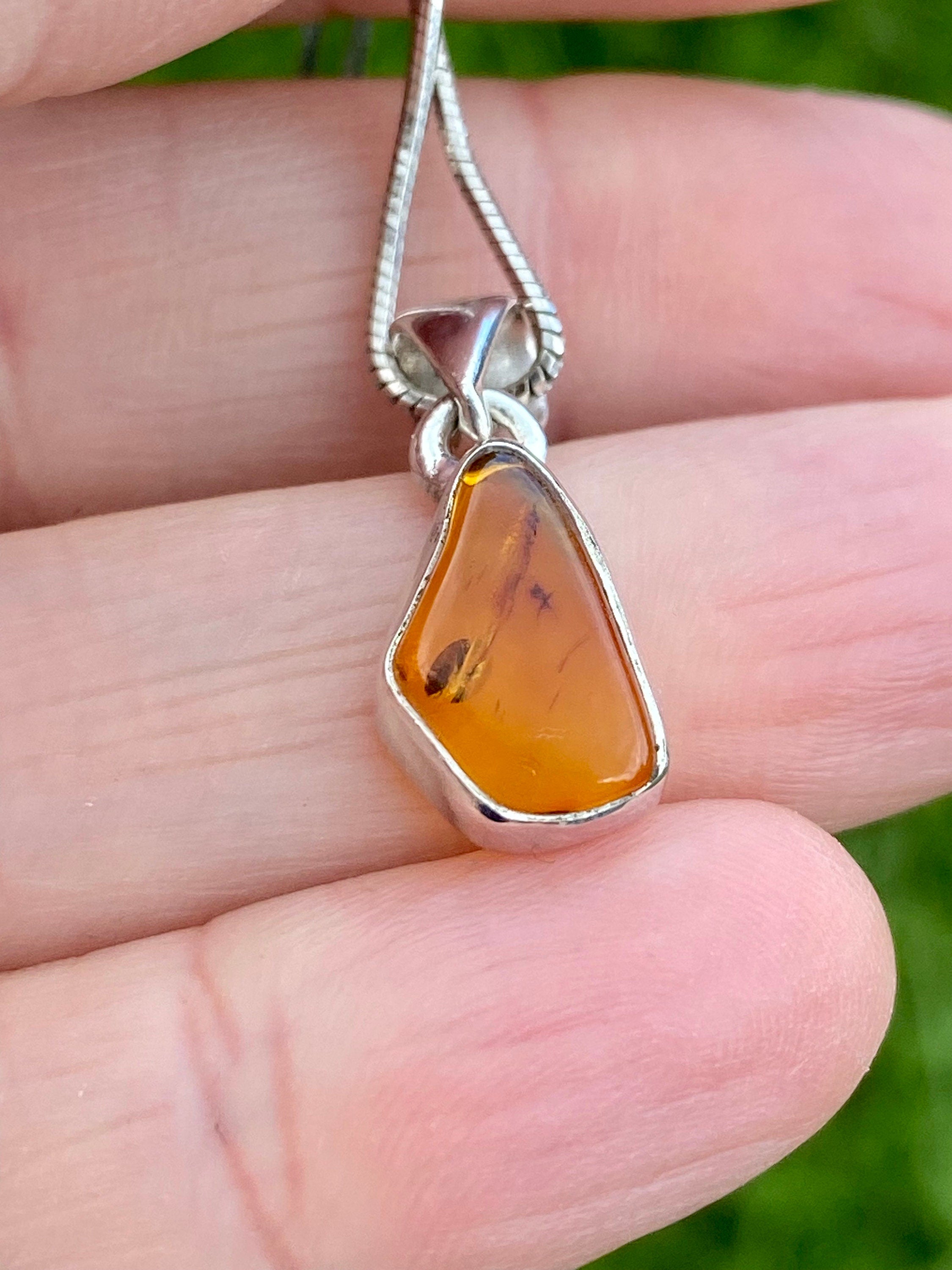 Baltic Amber Sterling Silver Pendant