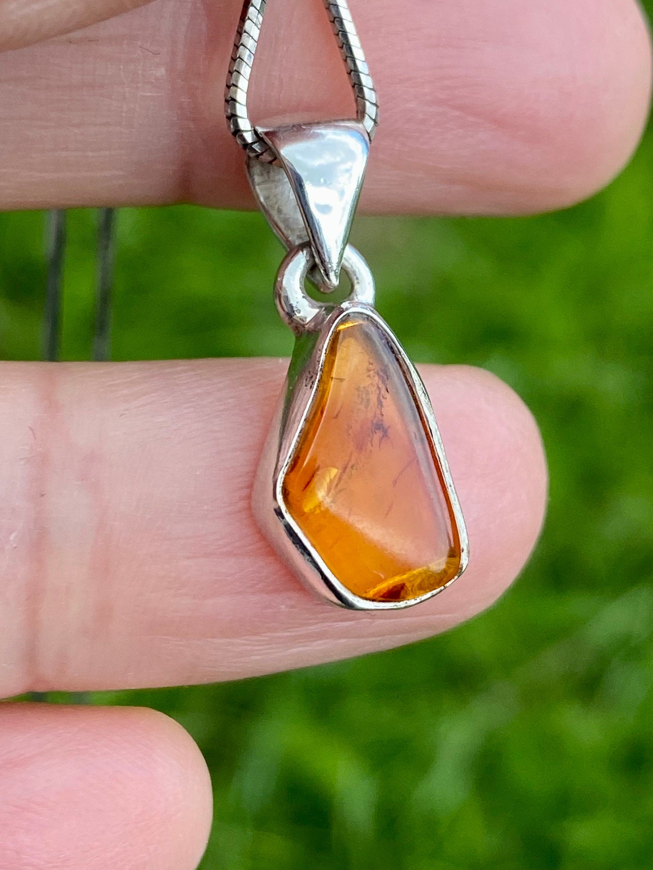 Baltic Amber Sterling Silver Pendant