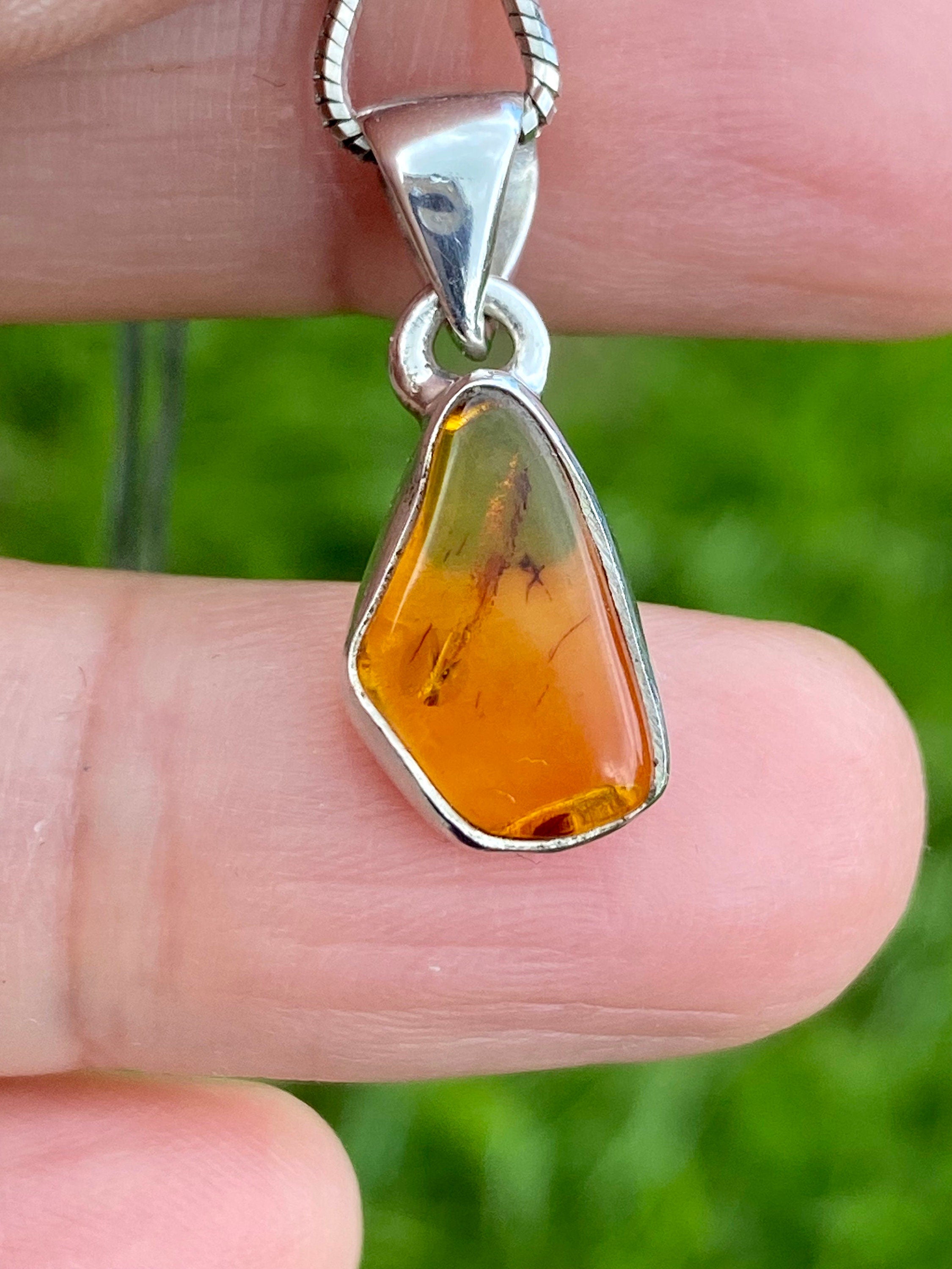 Baltic Amber Sterling Silver Pendant