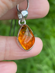 Baltic Amber Sterling Silver Pendant