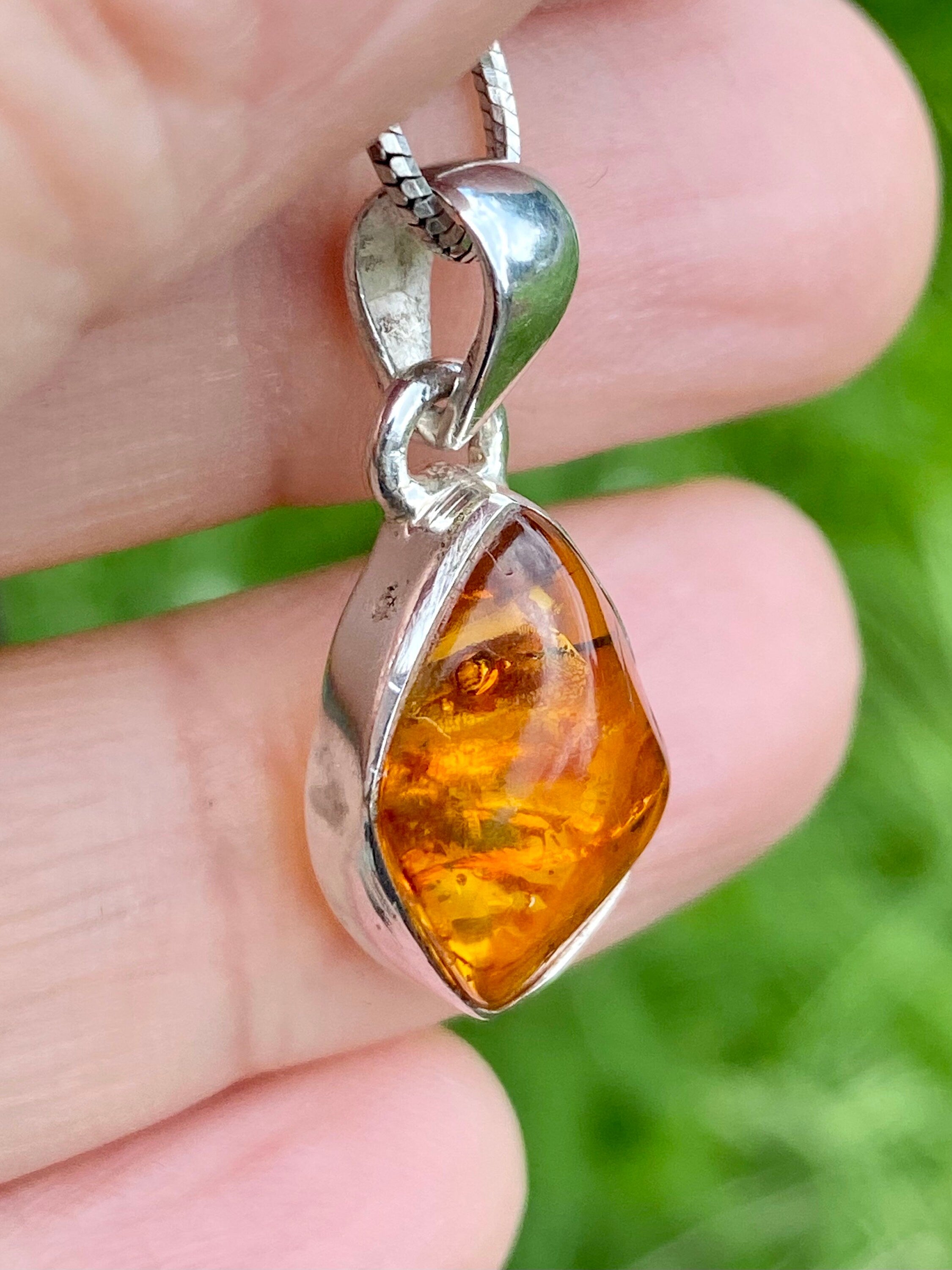 Baltic Amber Sterling Silver Pendant