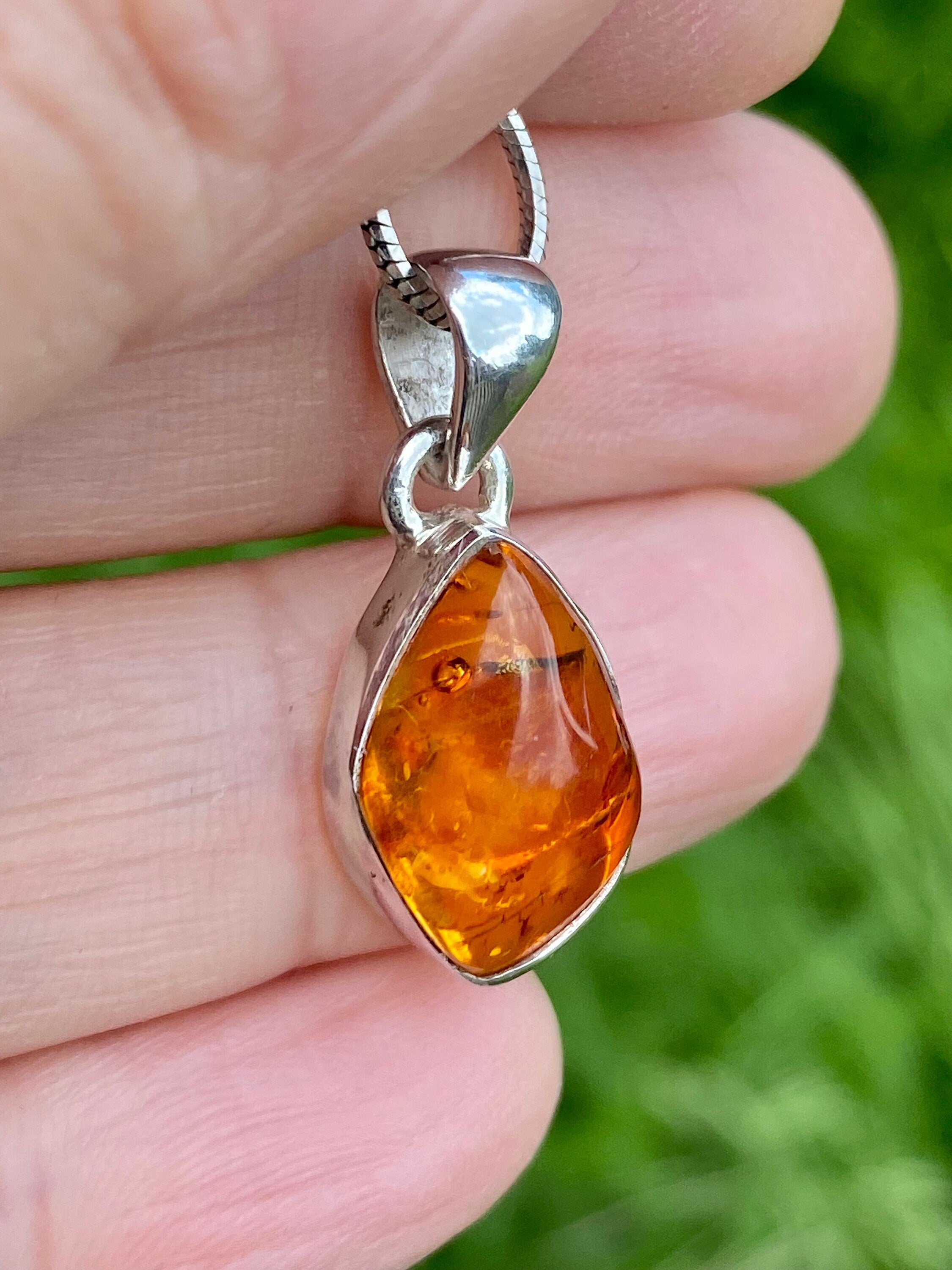 Baltic Amber Sterling Silver Pendant