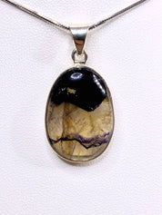 A Rare Blue John and Silver Pendant.