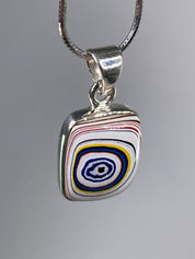 FORDITE Detroit Agate and Silver Pendant.