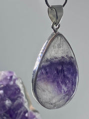 A Rare Blue John and Silver Pendant