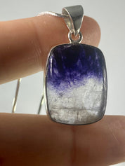 A Rare Blue John and Silver Pendant