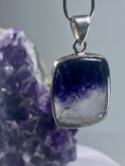 A Rare Blue John and Silver Pendant