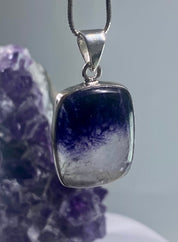 A Rare Blue John and Silver Pendant