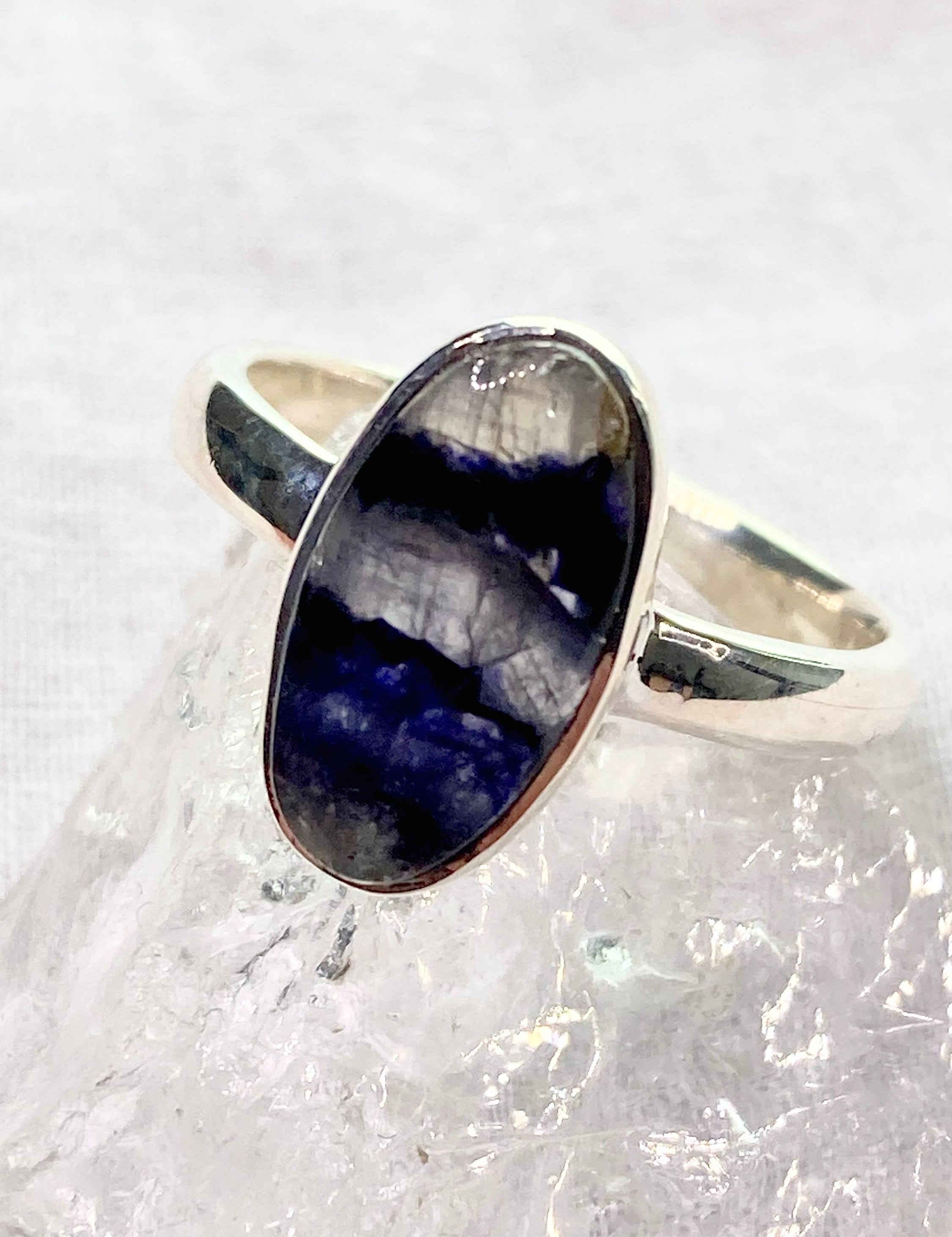 An Extremely Rare Blue John and Silver Ring