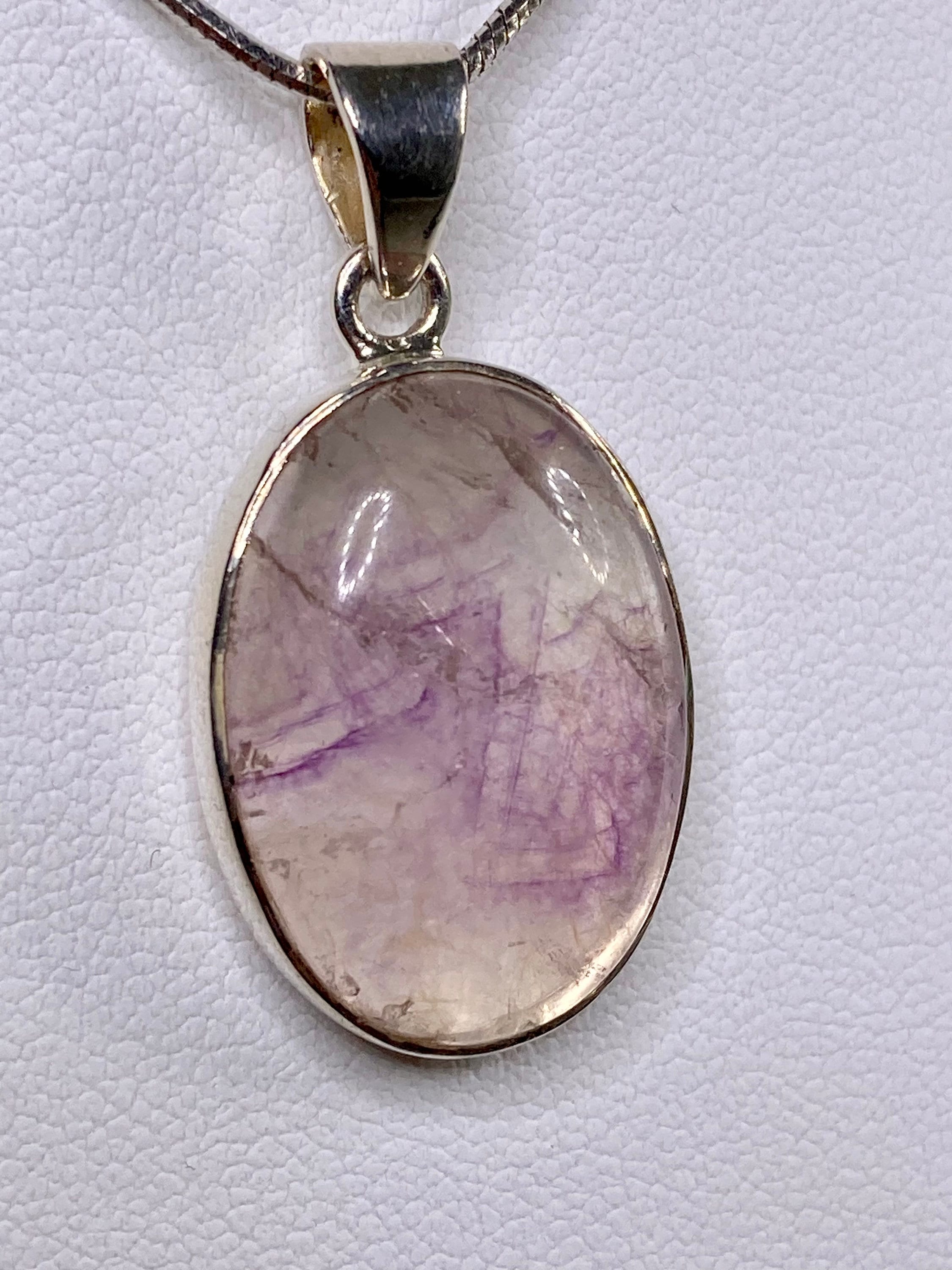 A Rare Blue John and Silver Pendant.