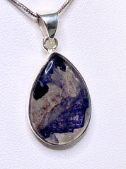 A Rare Blue John and Silver Pendant