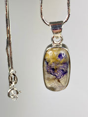 A Rare Blue John and Silver Pendant.