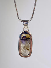 A Rare Blue John and Silver Pendant.