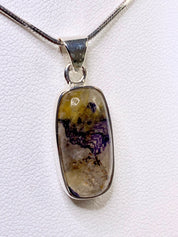 A Rare Blue John and Silver Pendant.