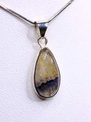 A Rare Blue John and Silver Pendant.