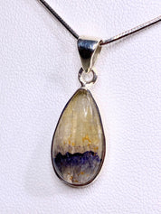 A Rare Blue John and Silver Pendant.