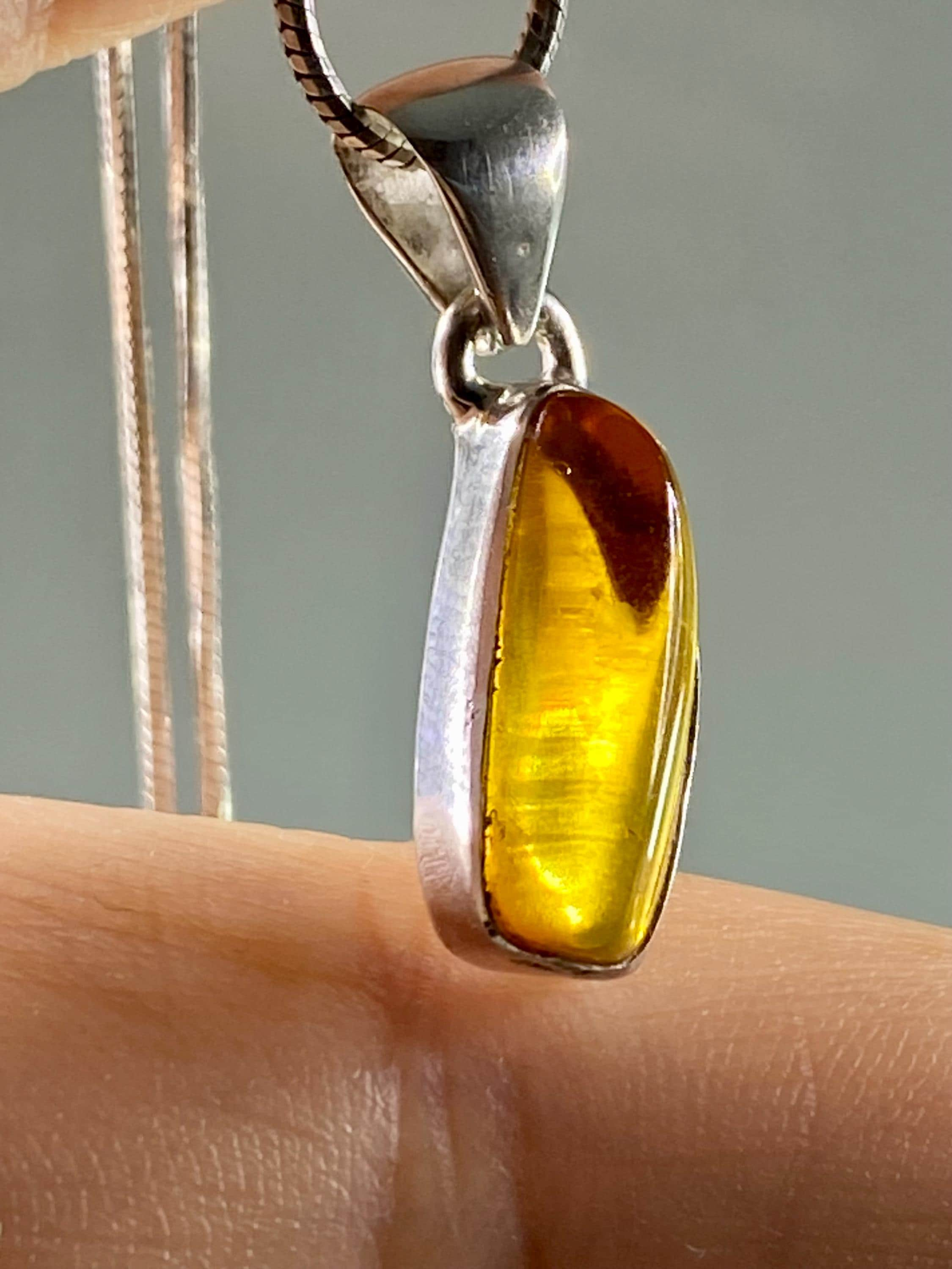 Baltic Amber Sterling Silver Pendant