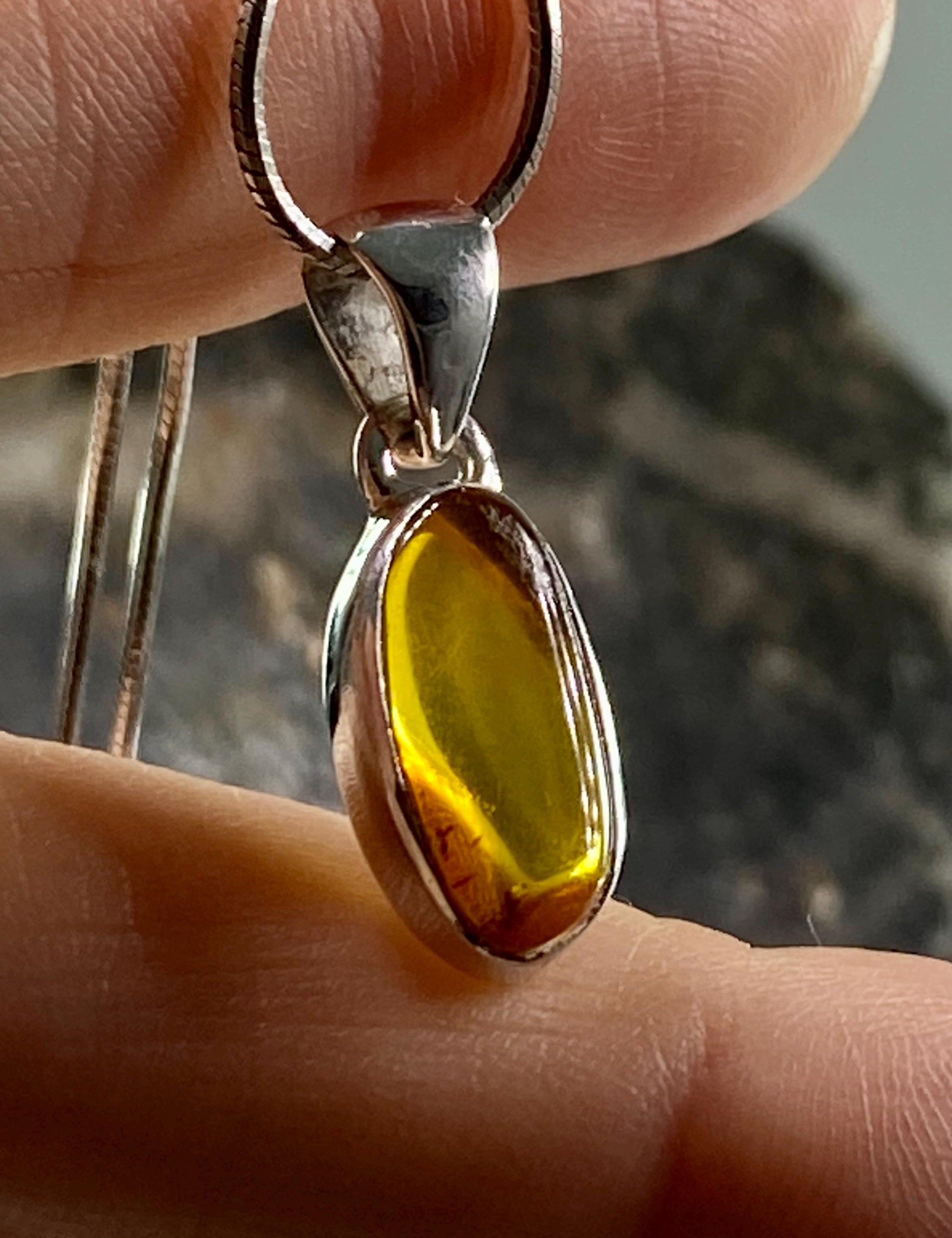 Baltic Amber Sterling Silver Pendant