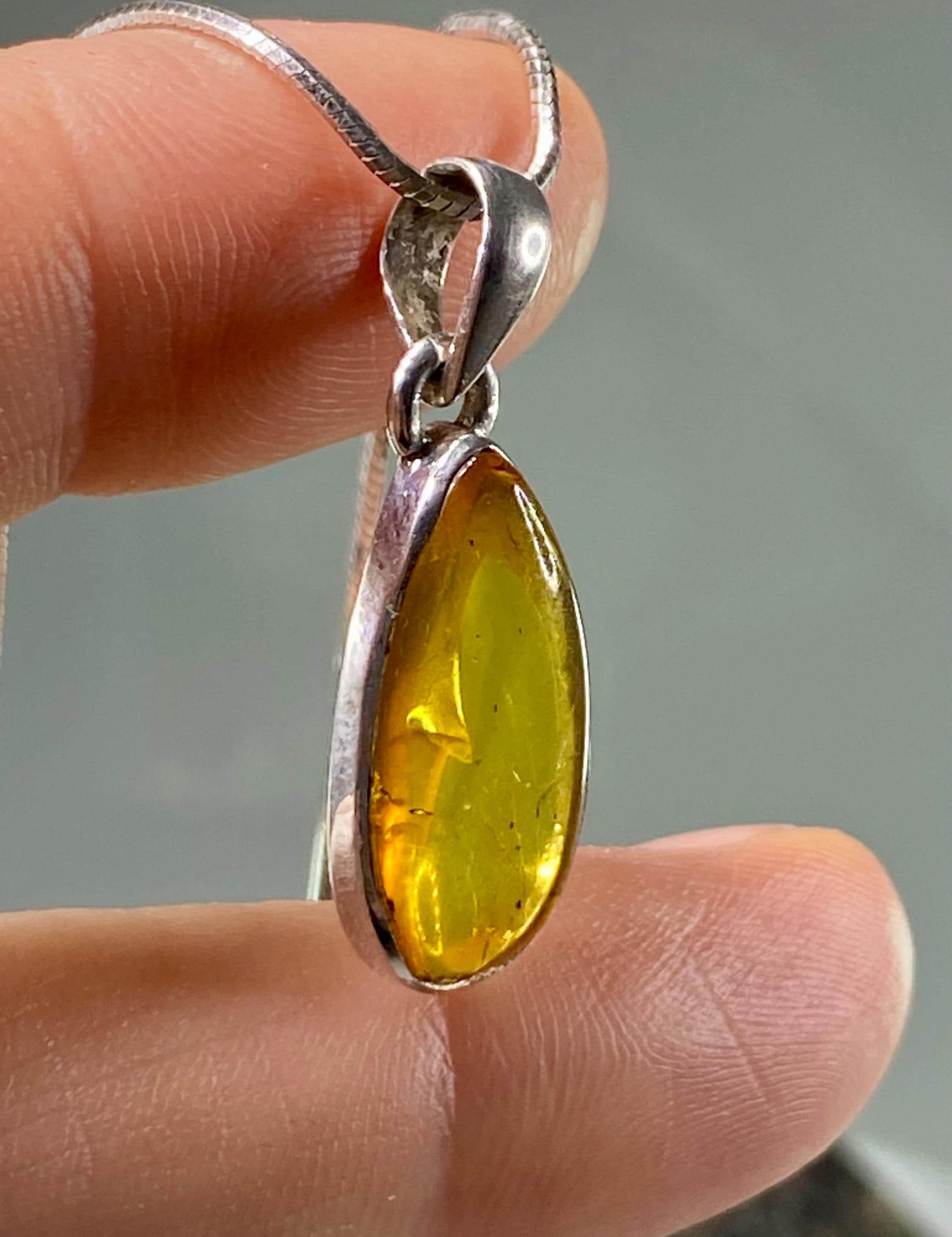 Baltic Amber Sterling Silver Pendant