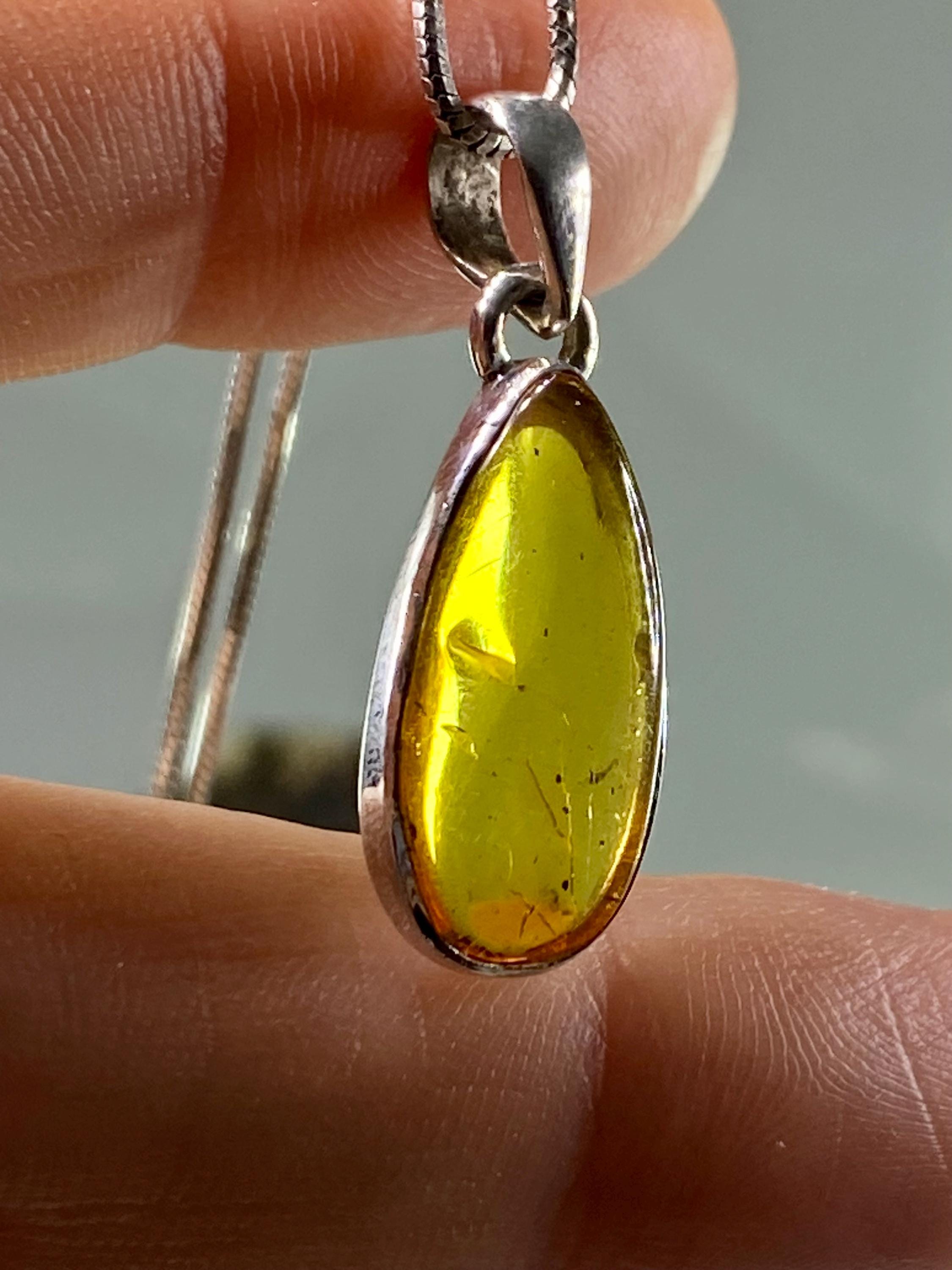 Baltic Amber Sterling Silver Pendant