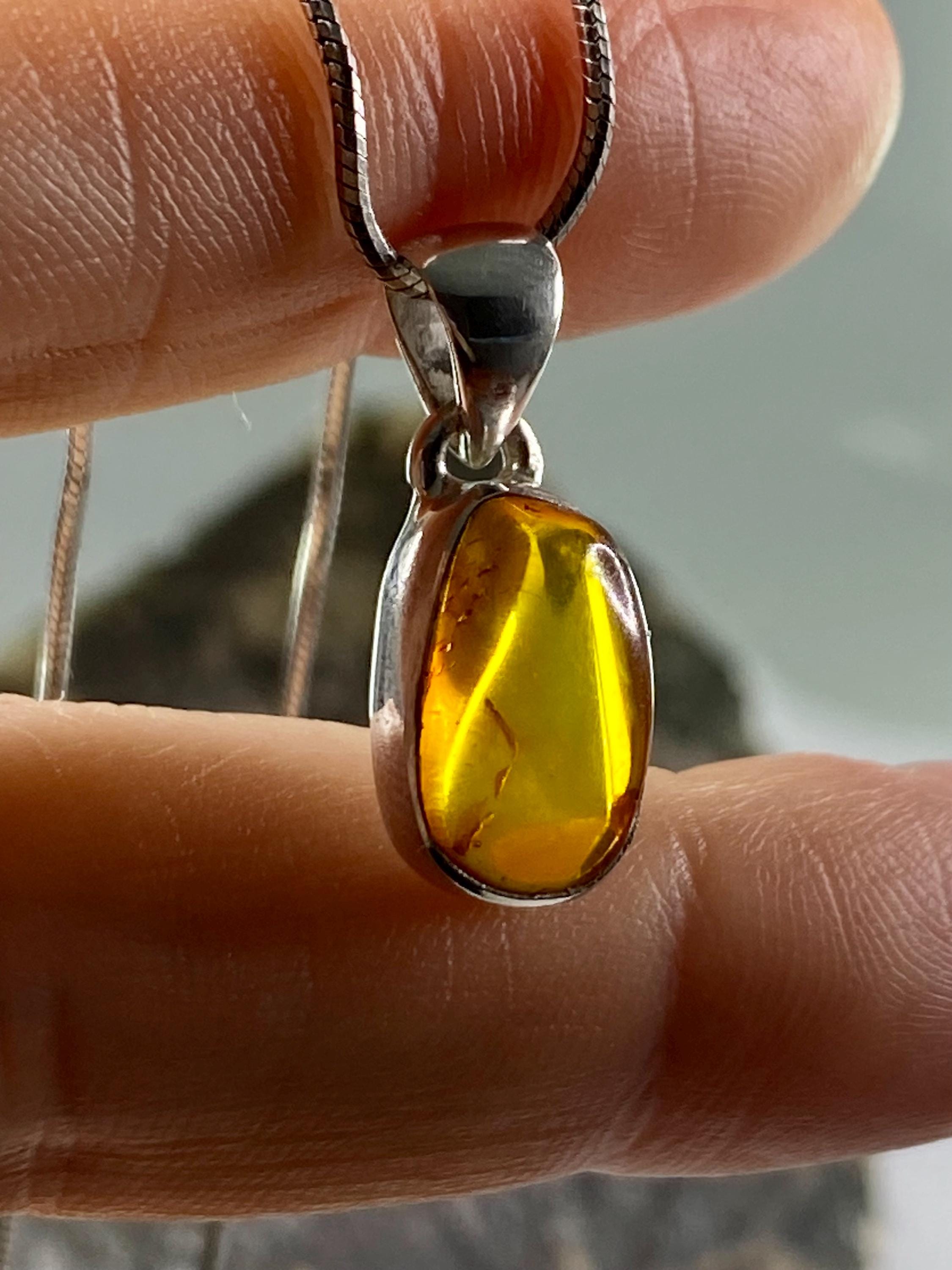 Baltic Amber Sterling Silver Pendant