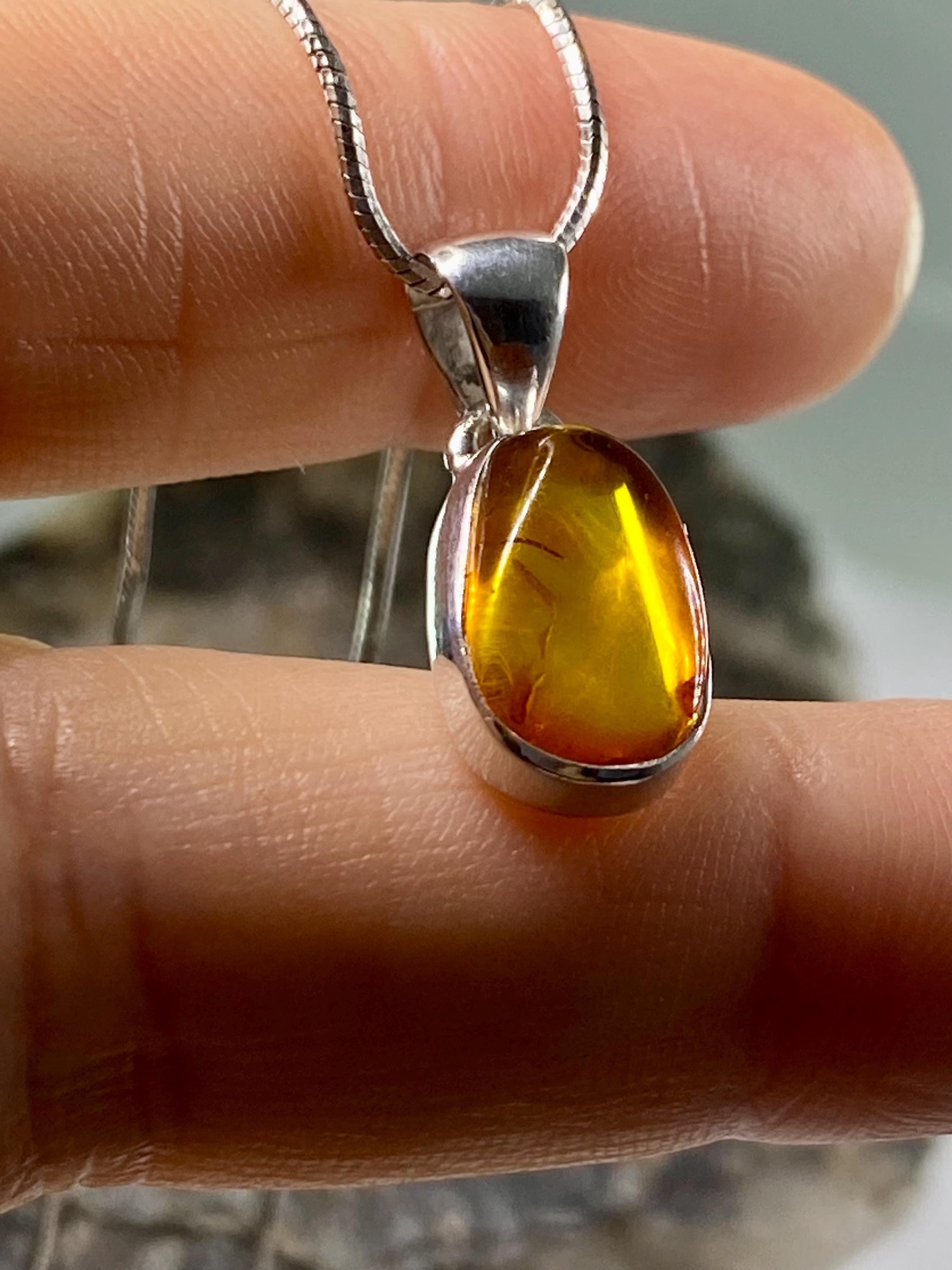 Baltic Amber Sterling Silver Pendant