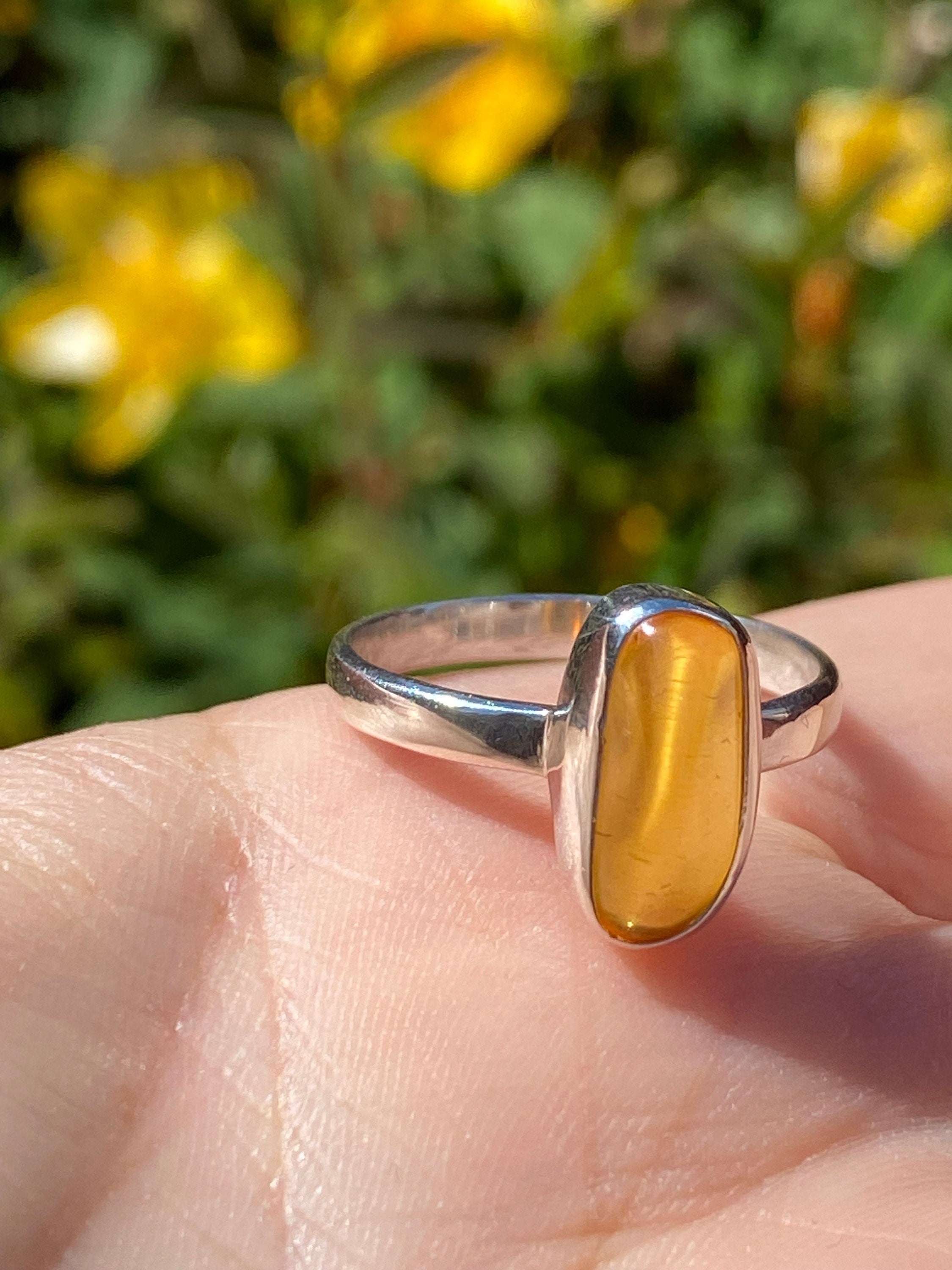 Baltic Amber Sterling Silver Ring