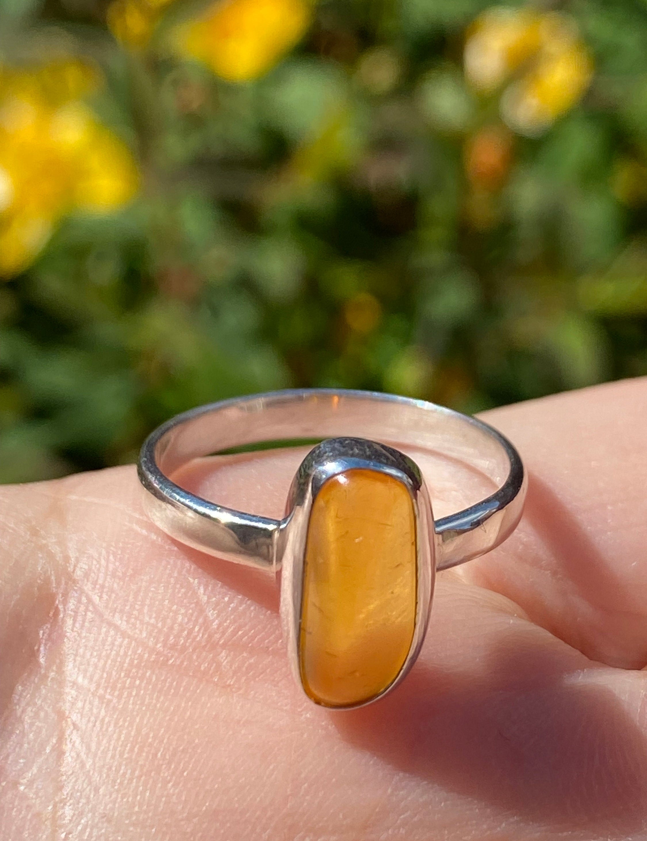 Baltic Amber Sterling Silver Ring