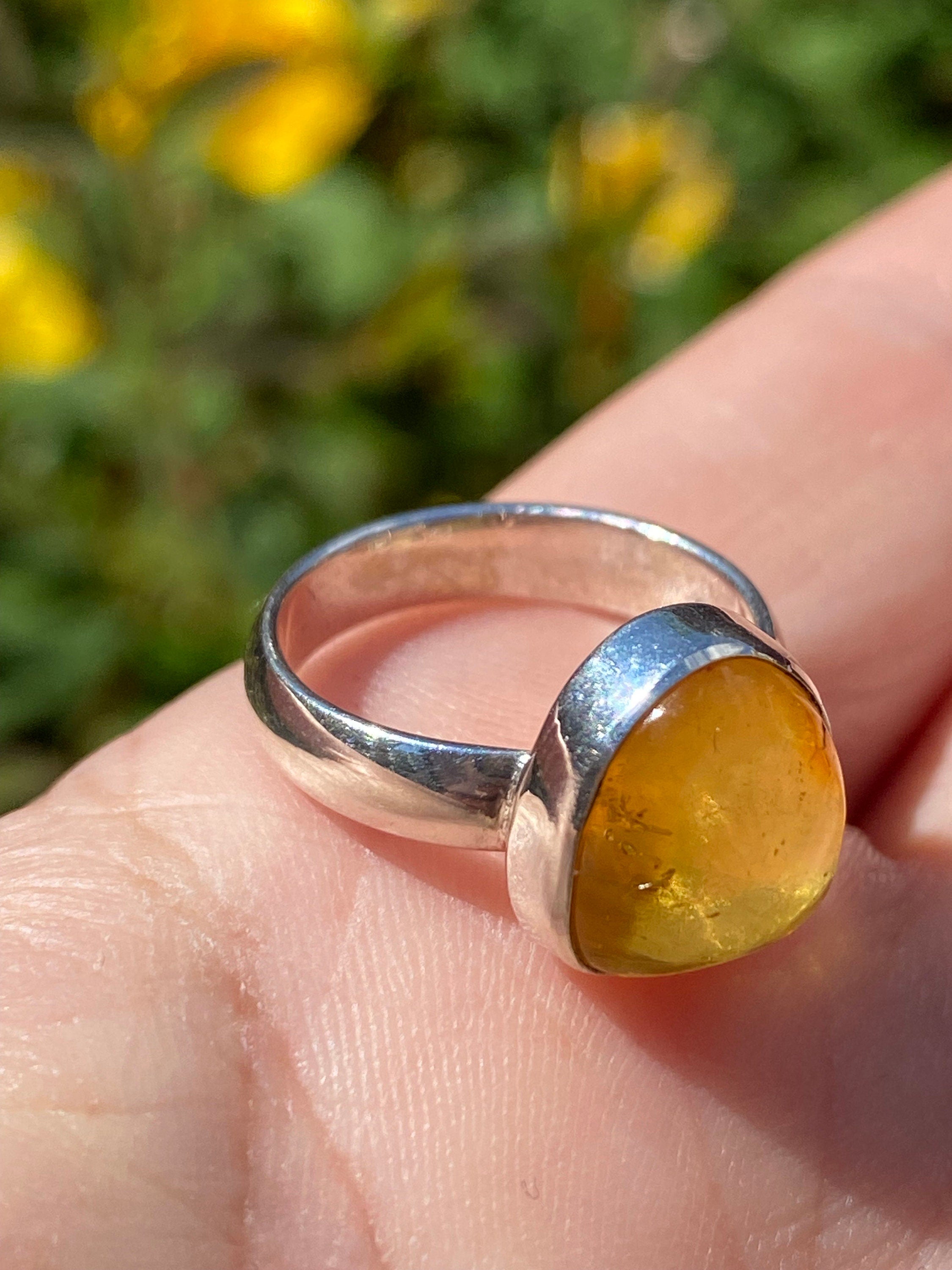 Baltic Amber Sterling Silver Ring