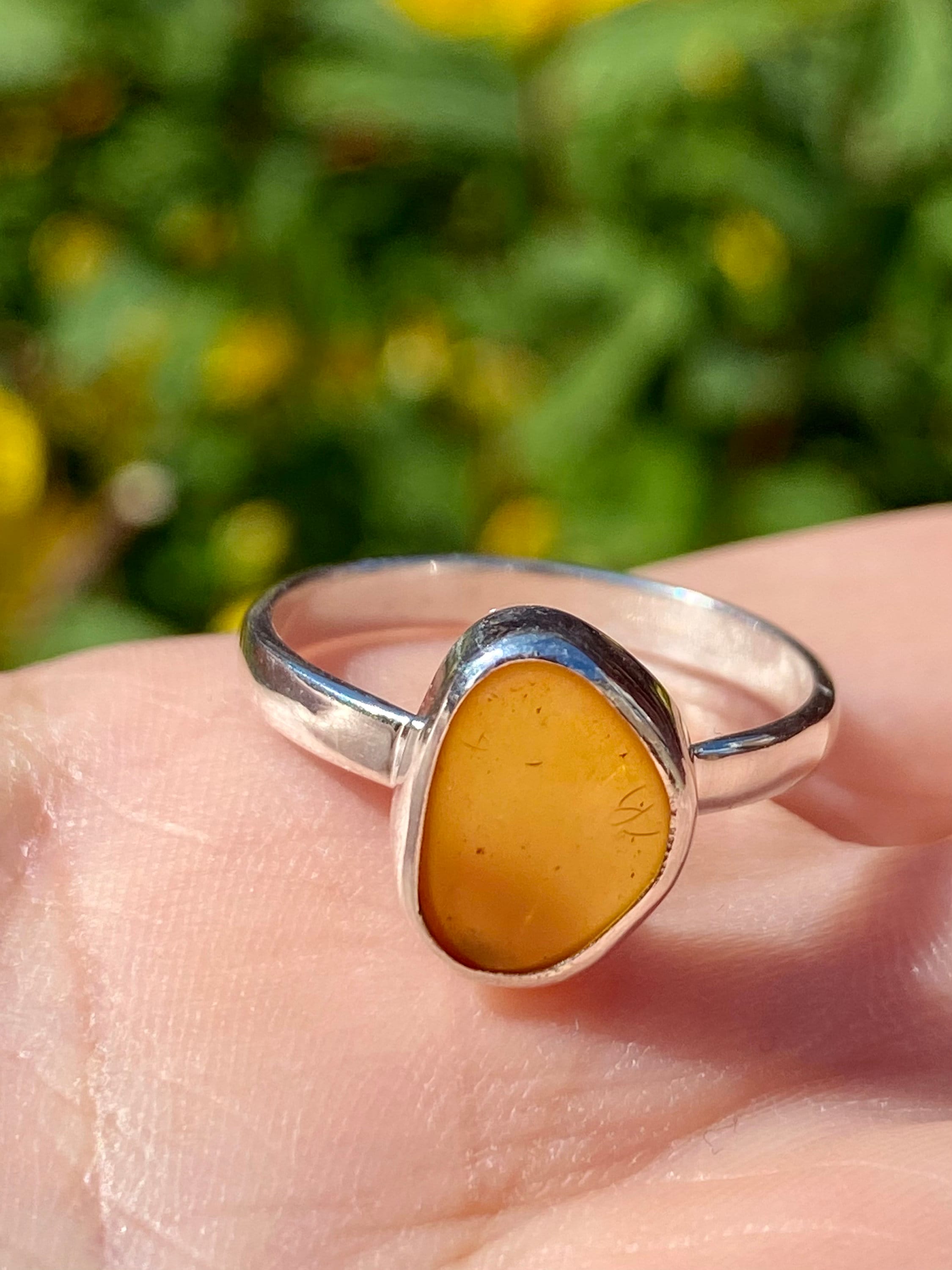 Baltic Amber Sterling Silver Ring