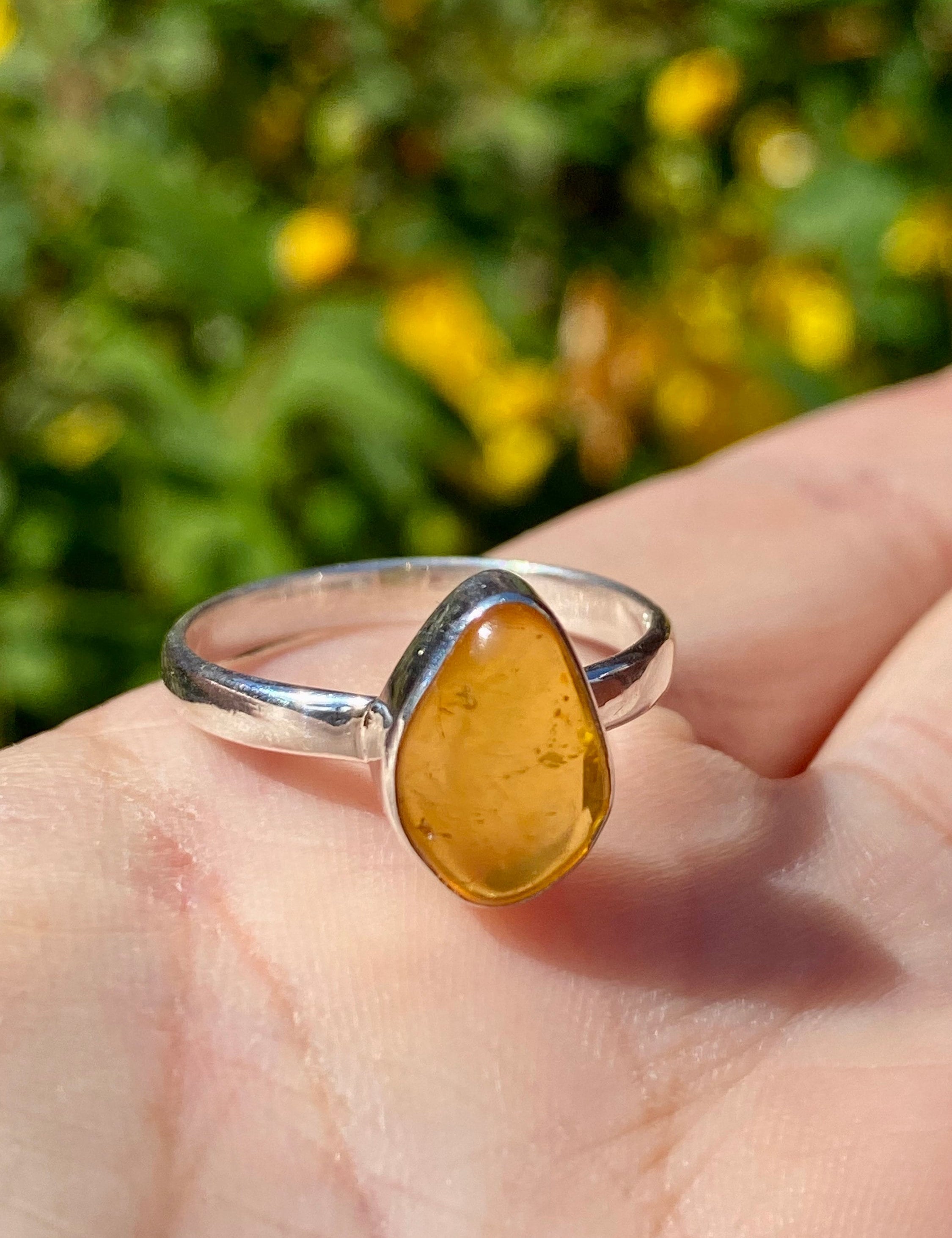 Baltic Amber Sterling Silver Ring