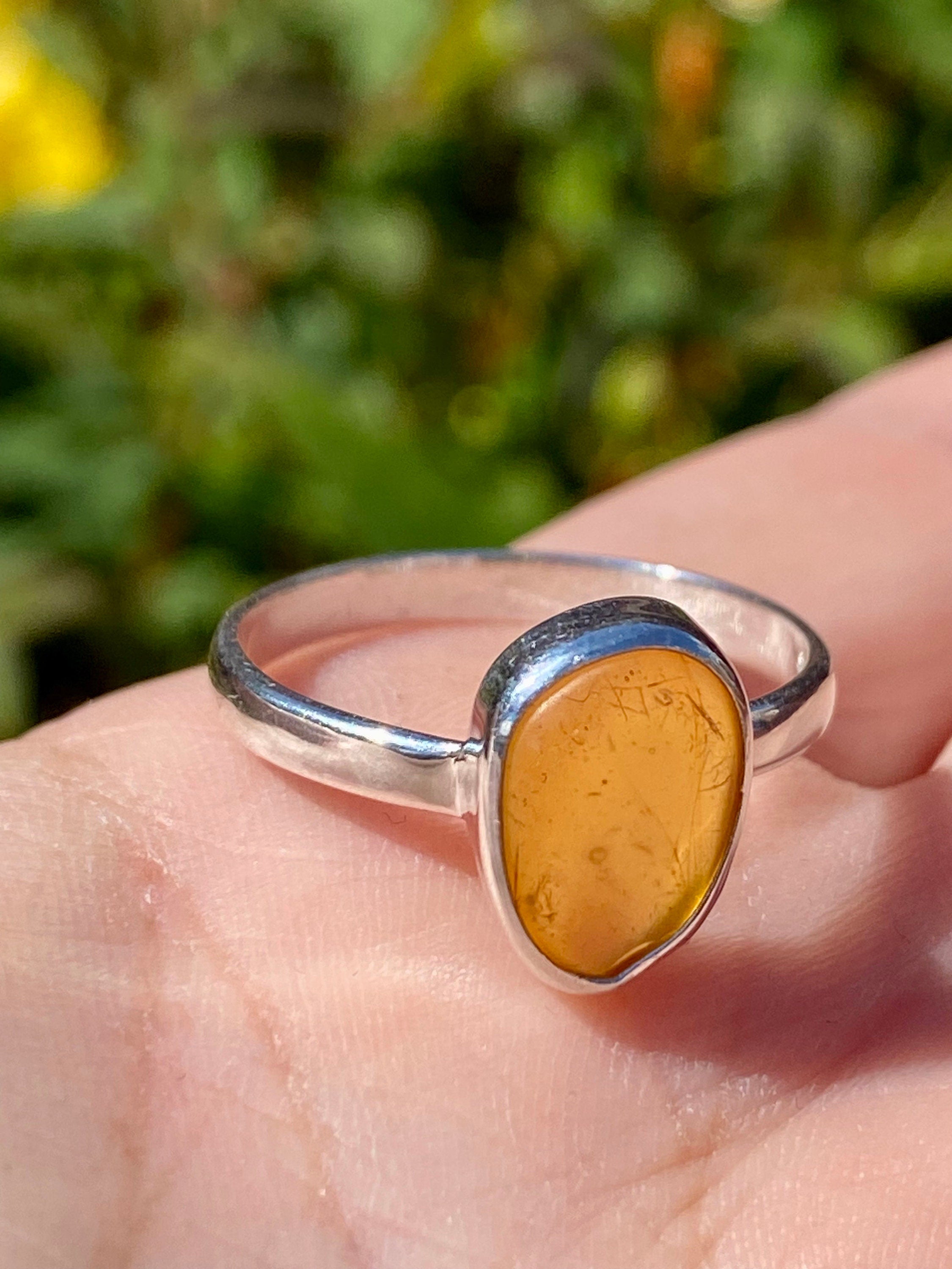 Baltic Amber Sterling Silver Ring