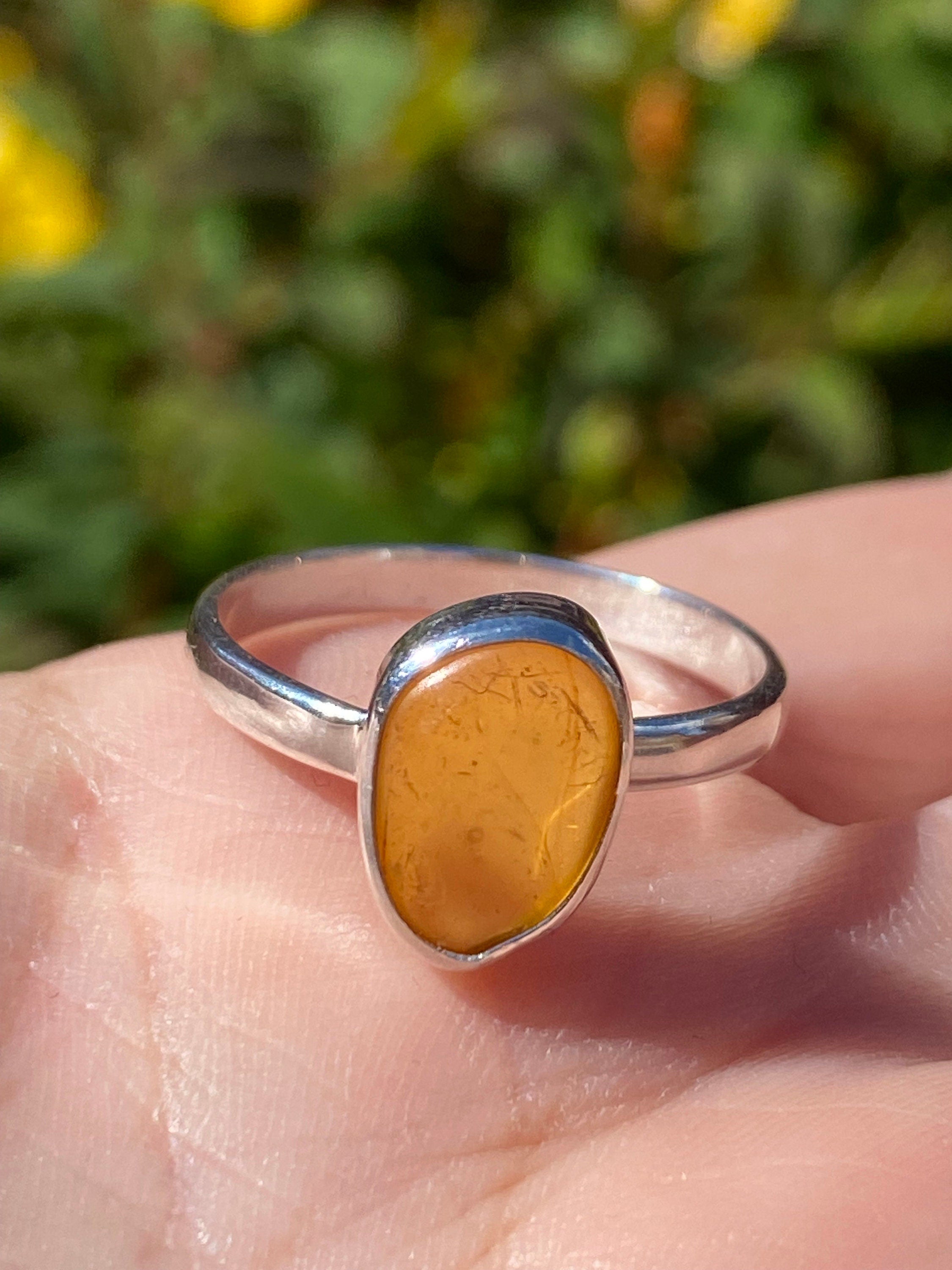 Baltic Amber Sterling Silver Ring