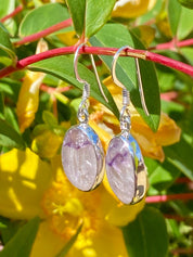 Blue John Silver Drop Earrings