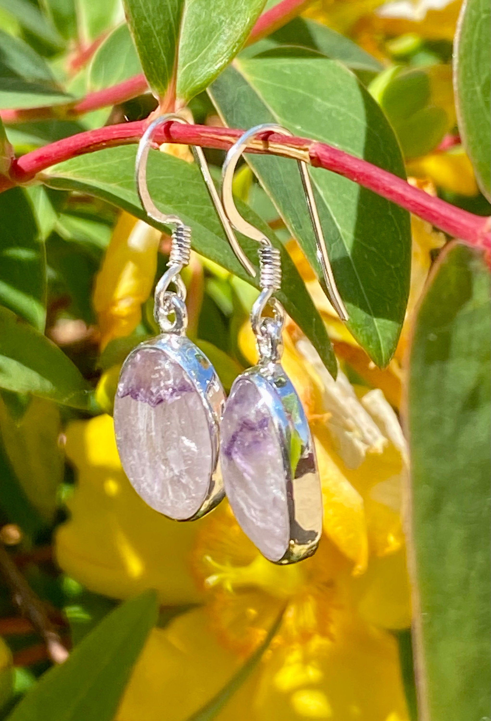 Blue John Silver Drop Earrings