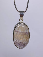 A Rare Blue John and Silver Pendant.