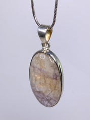 A Rare Blue John and Silver Pendant.