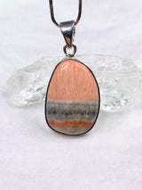 British Celestobarite Silver Oval Pendant