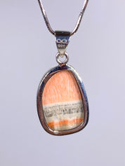 British Celestobarite Silver Oval Pendant