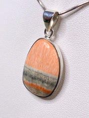 British Celestobarite Silver Oval Pendant