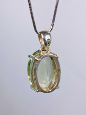Green Amethyst (Prasiolite ) and Silver Pendant