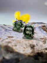 Green Apatite 925 Silver studs