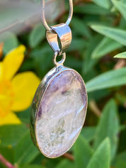 Blue John Silver Pendant