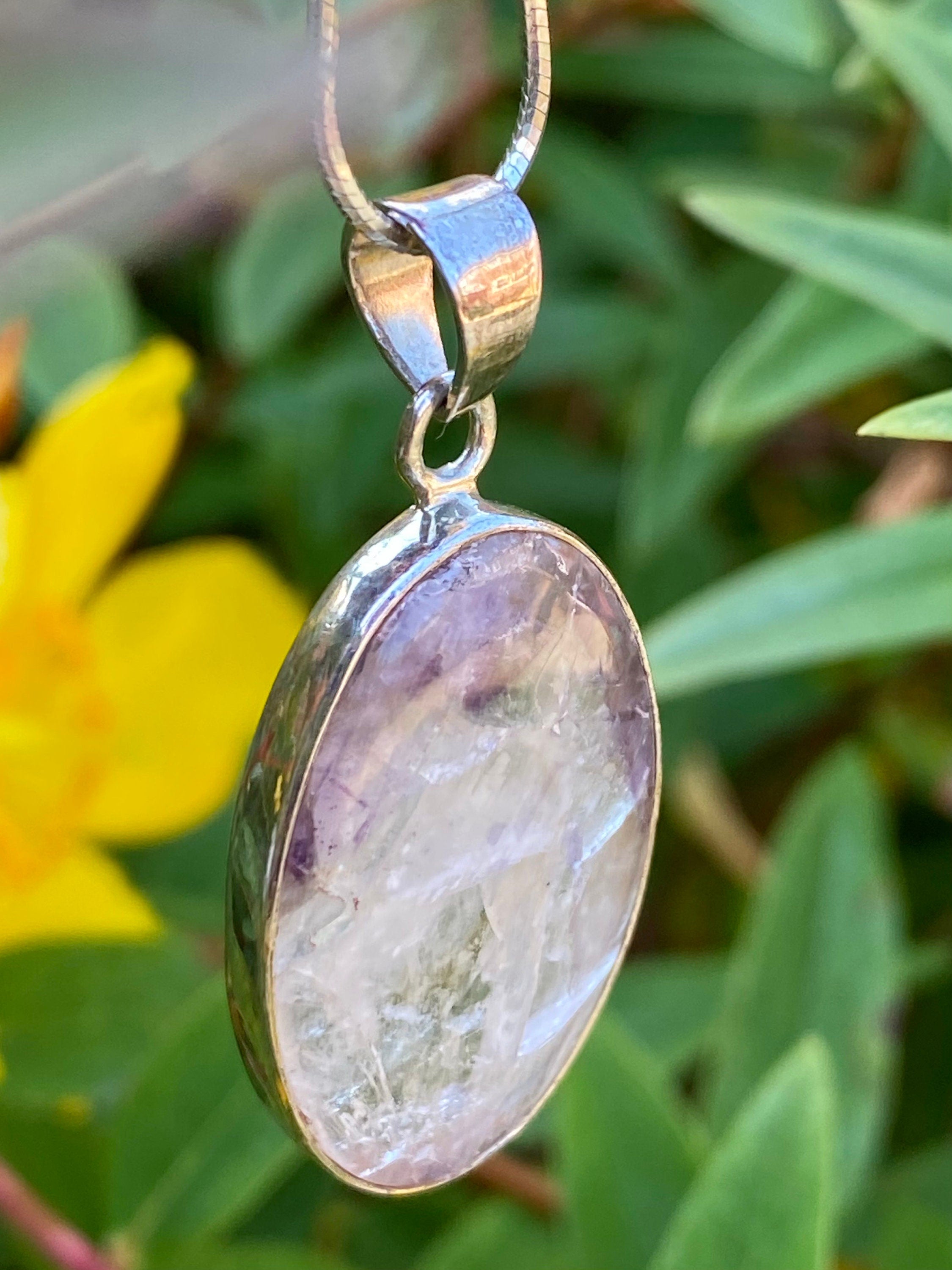 Blue John Silver Pendant