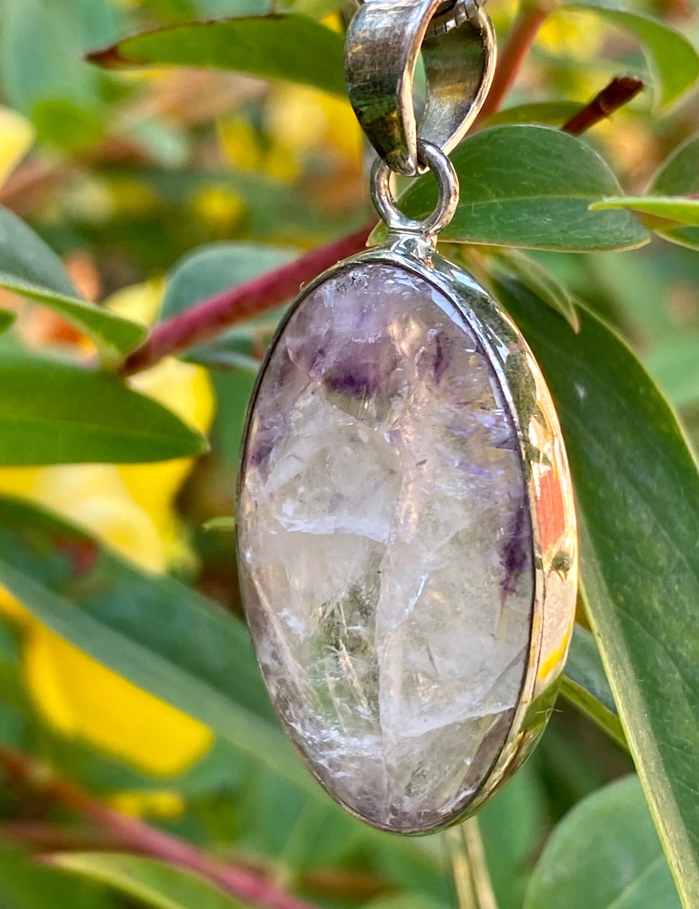 Blue John Silver Pendant