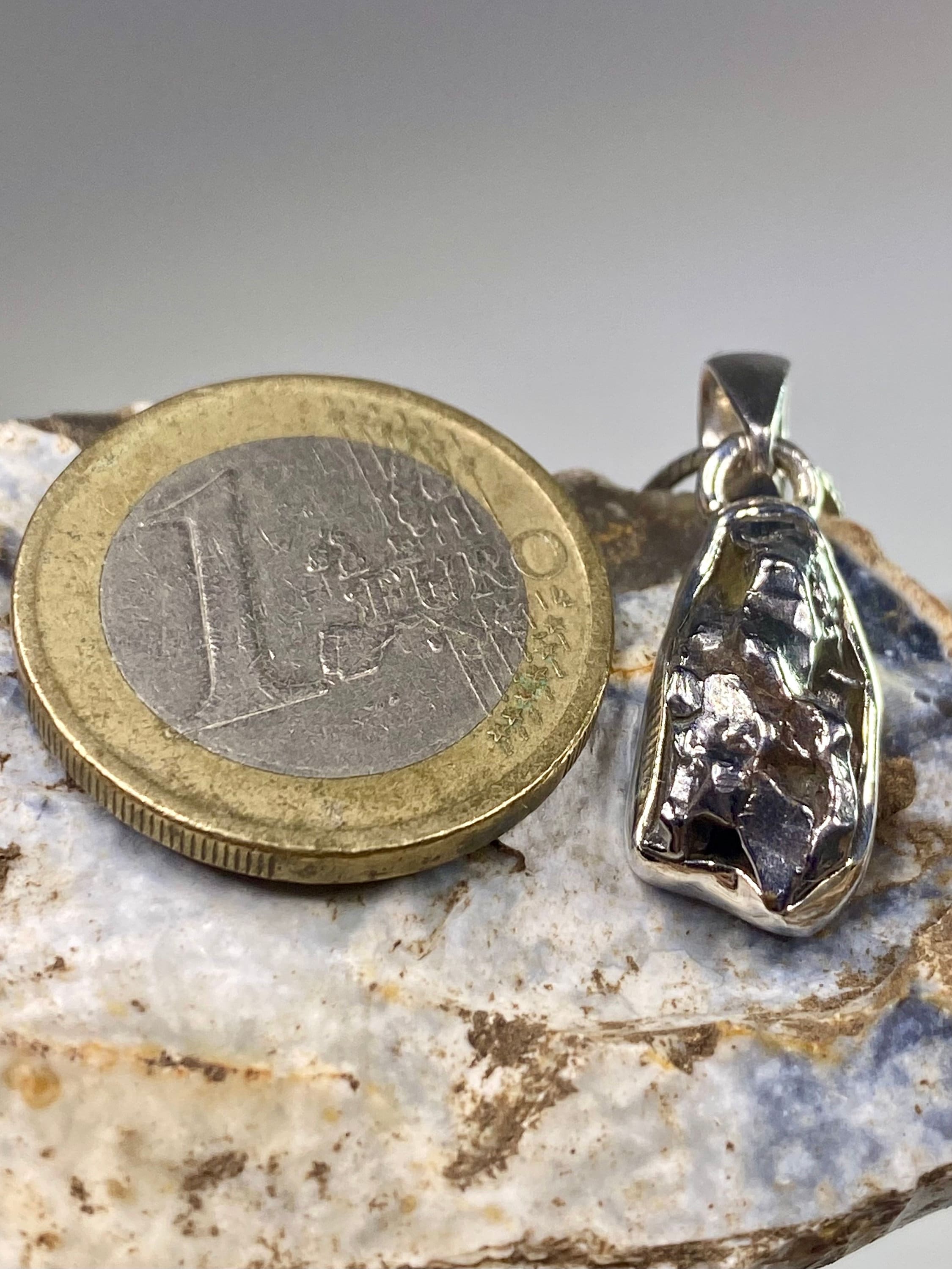 Meteorite Campo Del Cielo and Silver Pendant