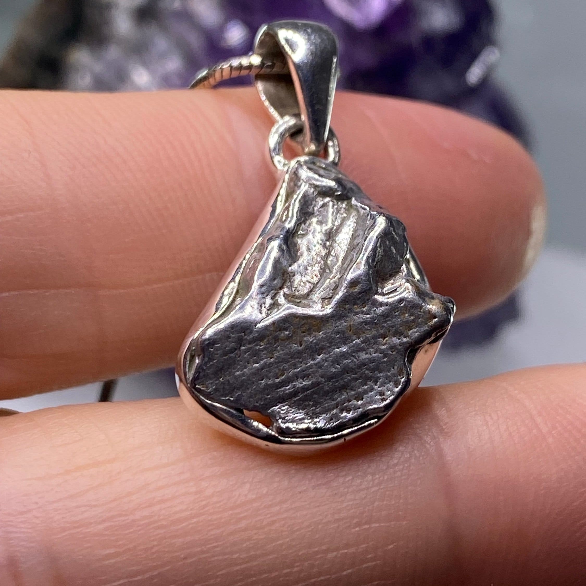 Meteorite Campo Del Cielo and Silver Pendant