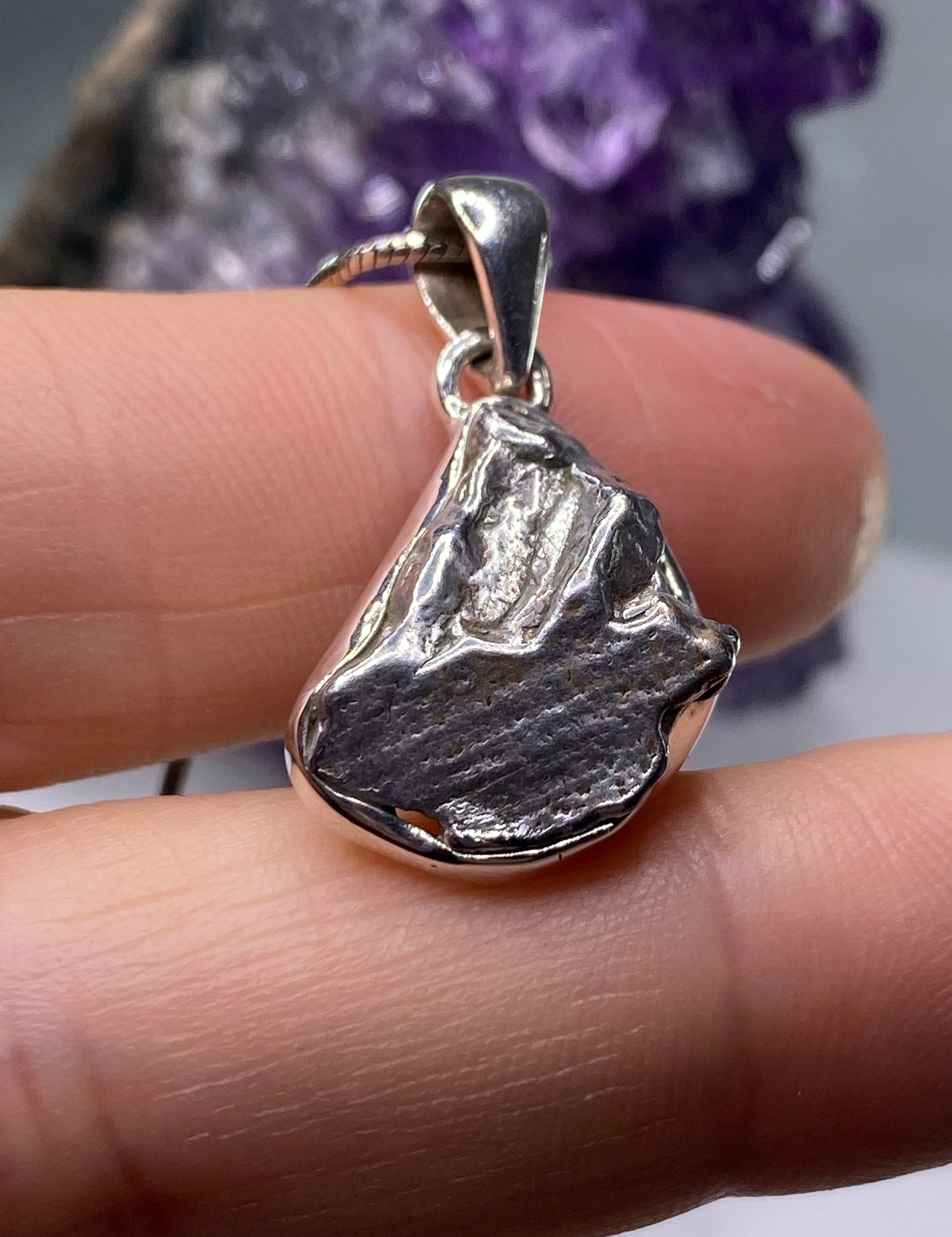 Meteorite Campo Del Cielo and Silver Pendant