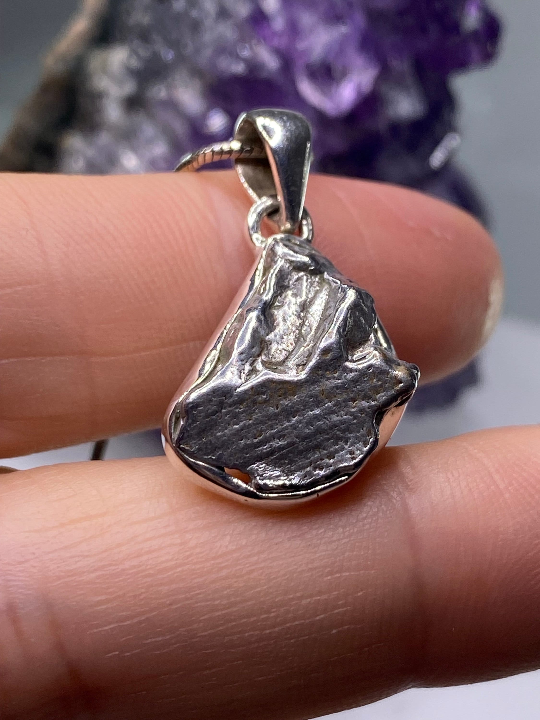 Meteorite Campo Del Cielo and Silver Pendant